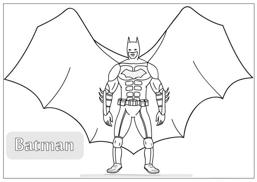 Tranh tô màu siêu anh hùng Batman đẹp, ngầu