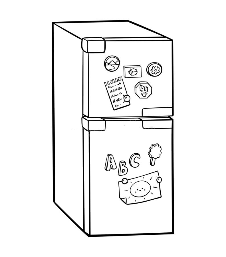 Tranh tô màu tủ lạnh dính giấy nhớ