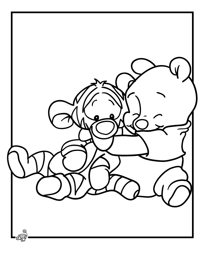 Baby Pooh Bear Coloring Page