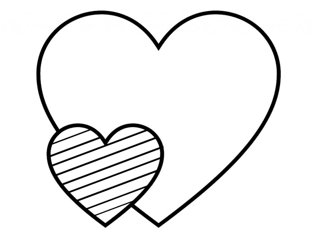 Easy Heart Coloring Page
