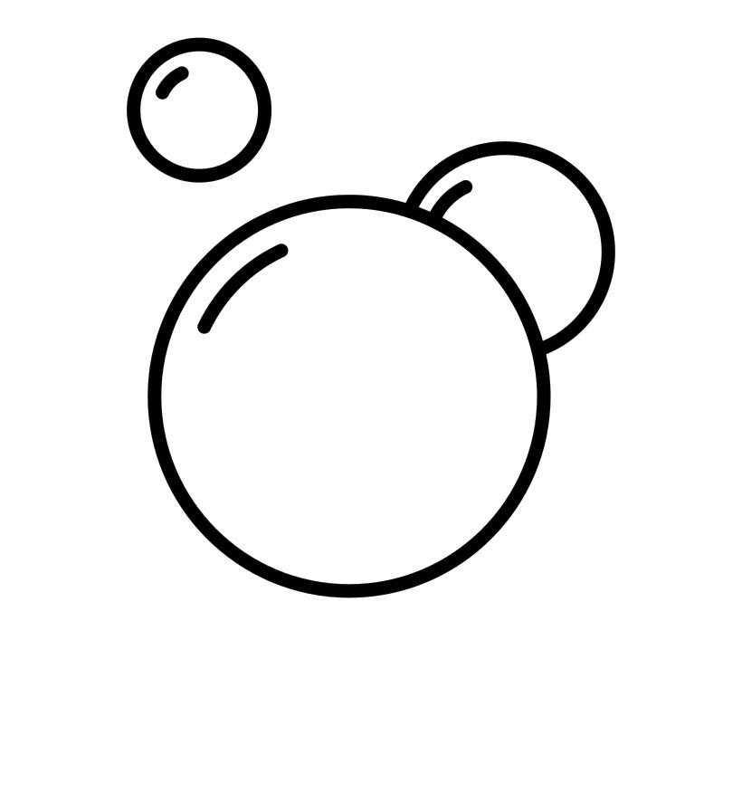 Hình vẽ bong bóng đơn giản cho bé tô màu