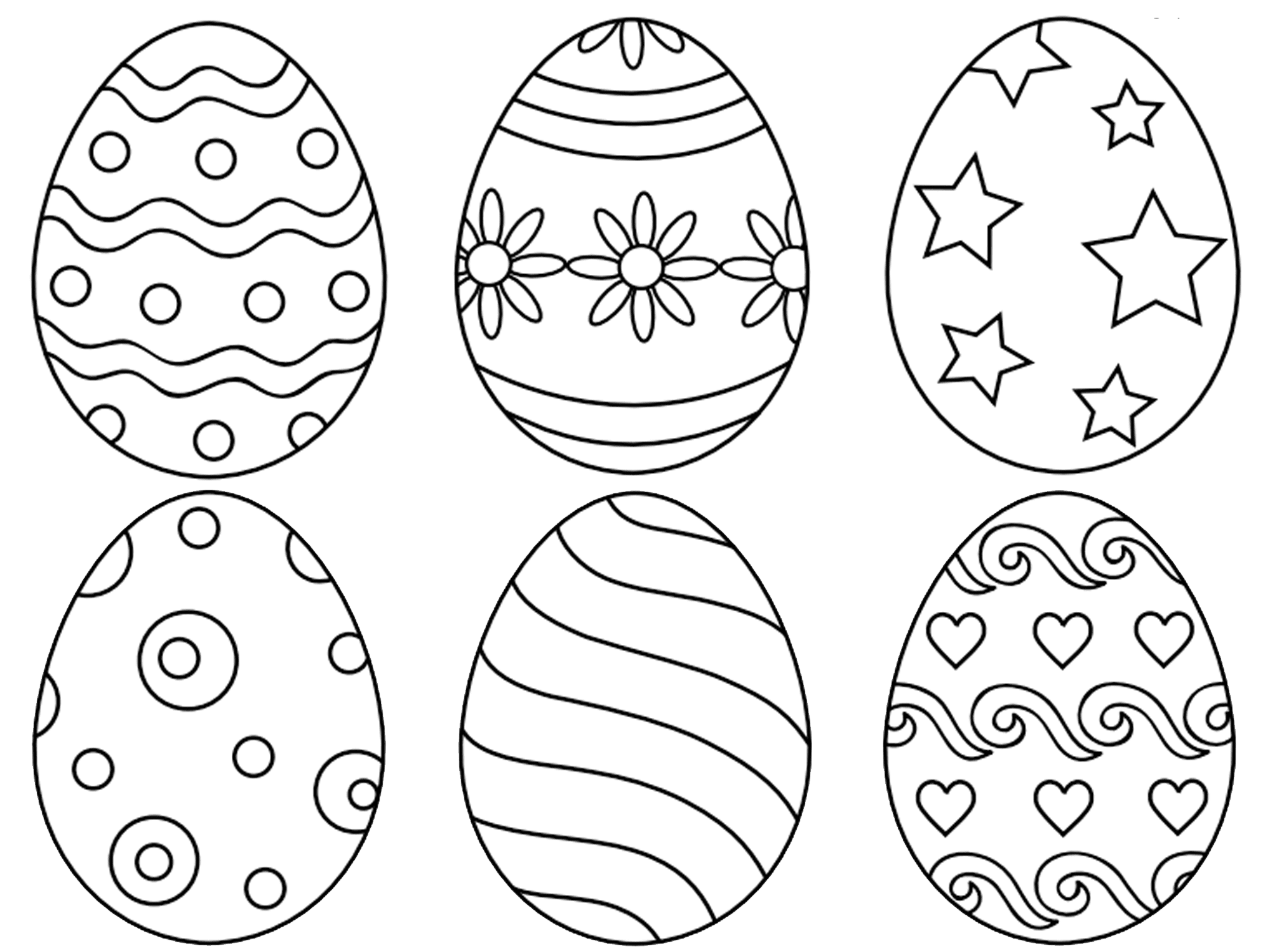 Mẫu tranh tô màu những quả trứng tuyệt đẹp