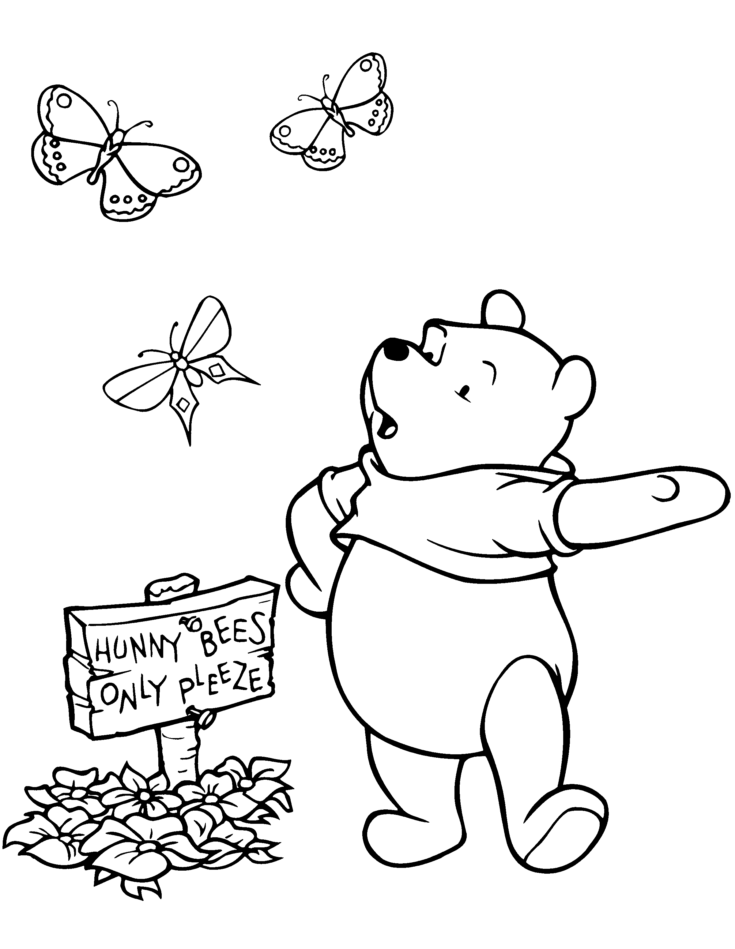 Tranh tập tô hình gấu Pooh đẹp nhất