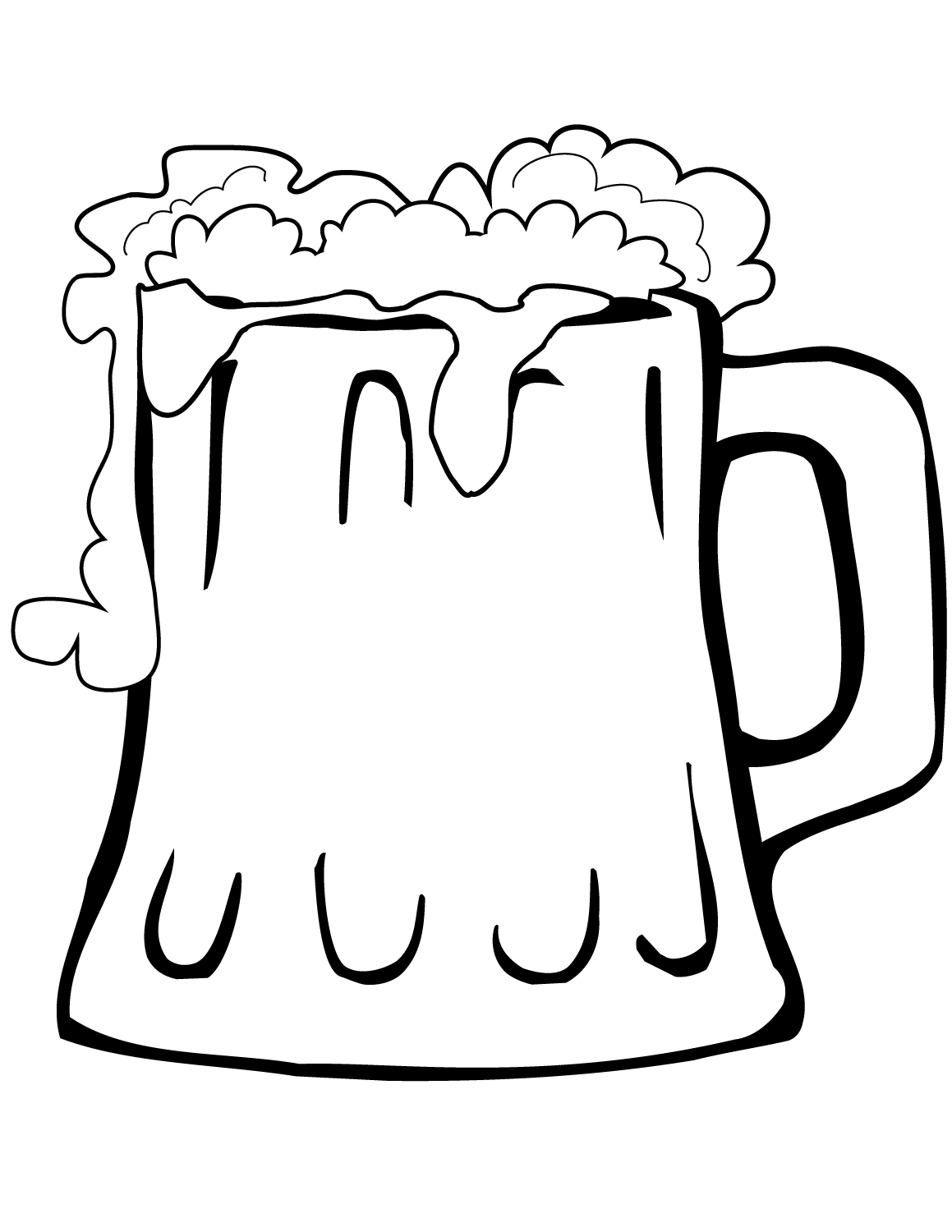 Tranh tô màu cái cốc đựng bia