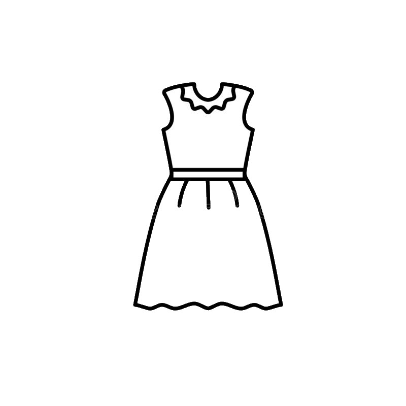 Tranh tô màu chiếc váy mùa hè đơn giản