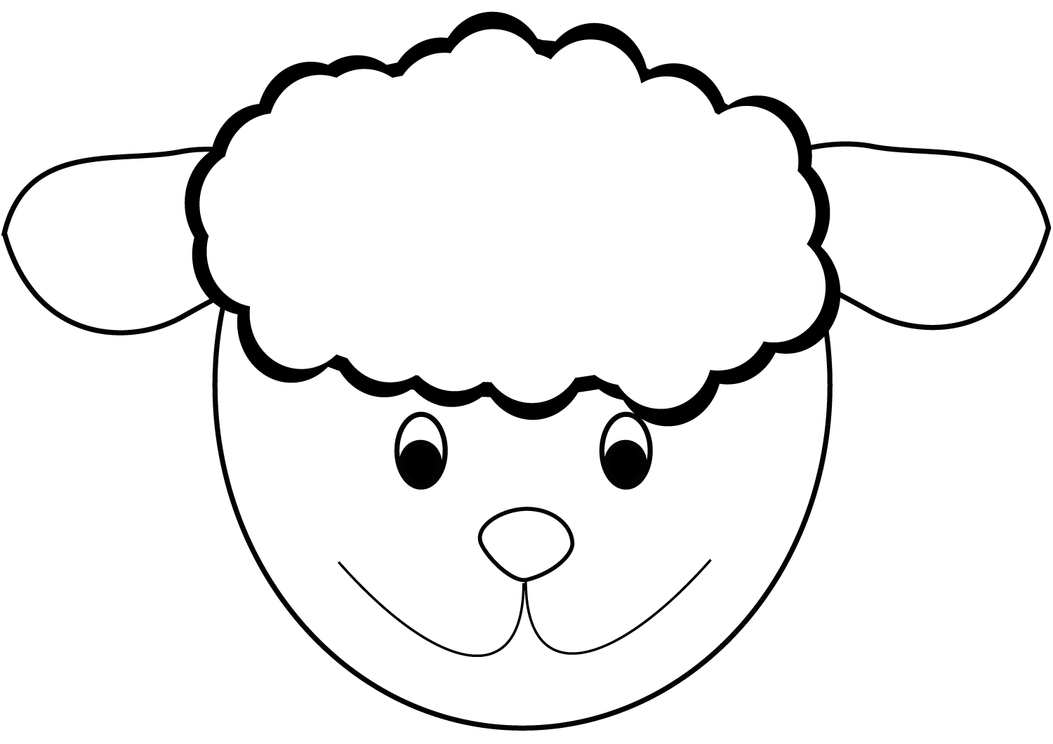 Tranh tô màu đầu con cừu