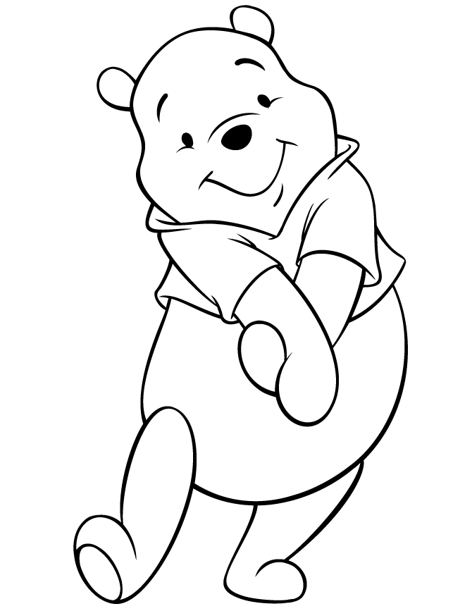 Tranh tô màu gấu Pooh cute