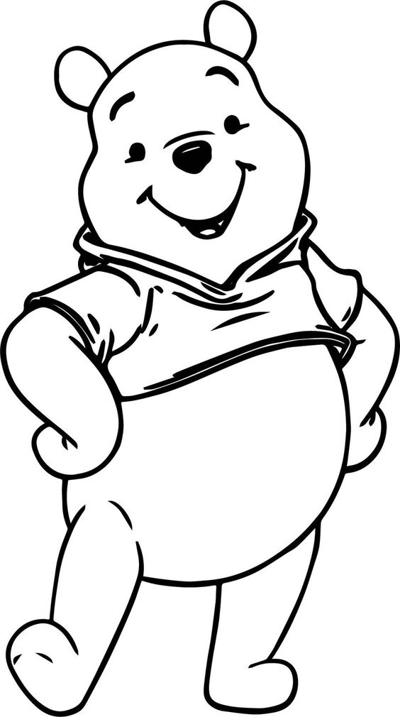 Tranh tô màu gấu Pooh đáng yêu