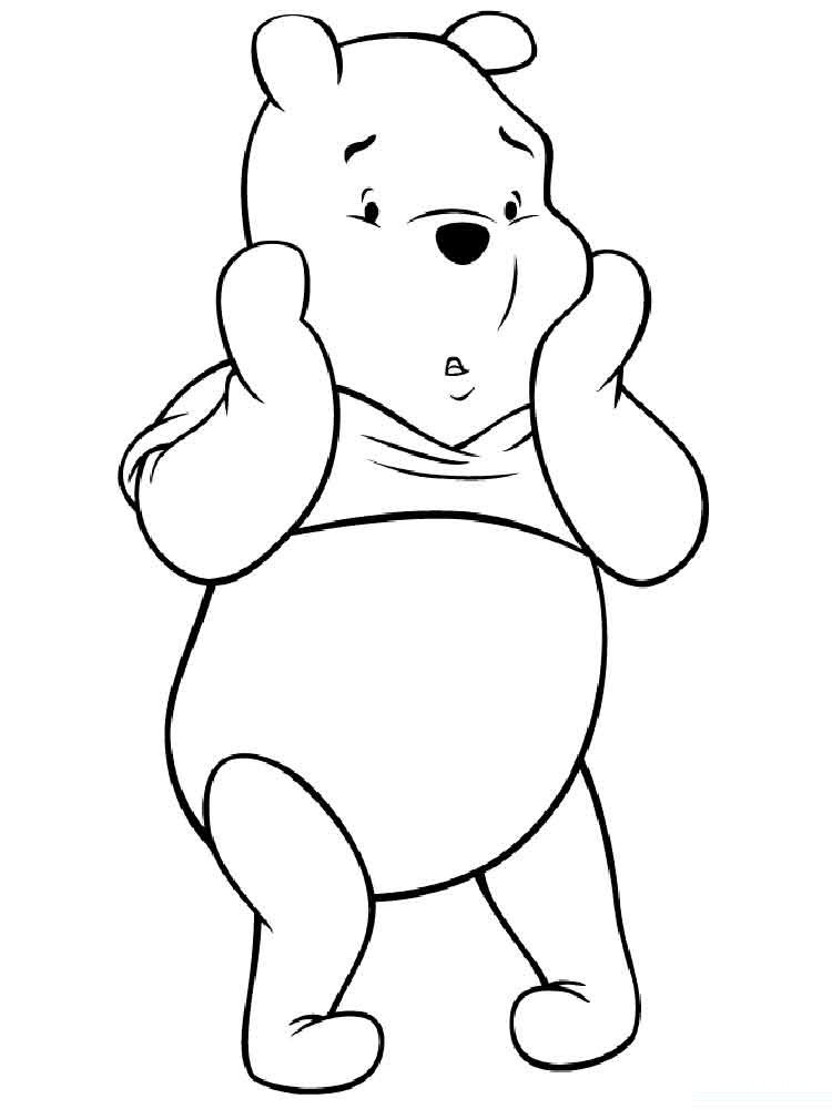 Tranh tô màu gấu Pooh đơn giản