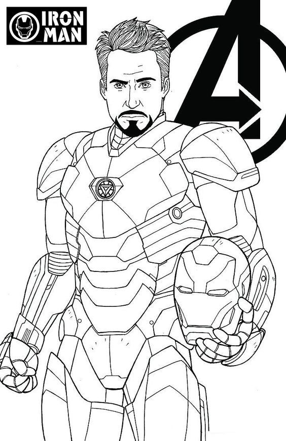 Tranh tô màu Iron Man - Biệt đội siêu anh hùng