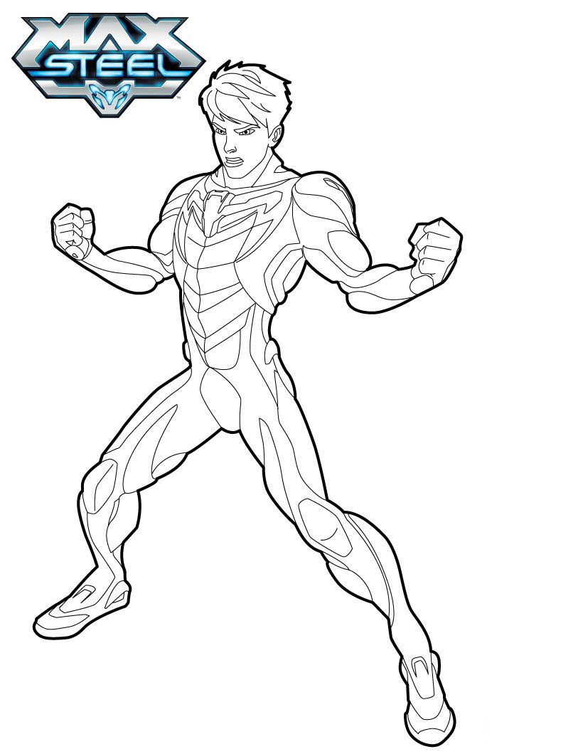 Tranh tô màu siêu anh hùng Max Steel