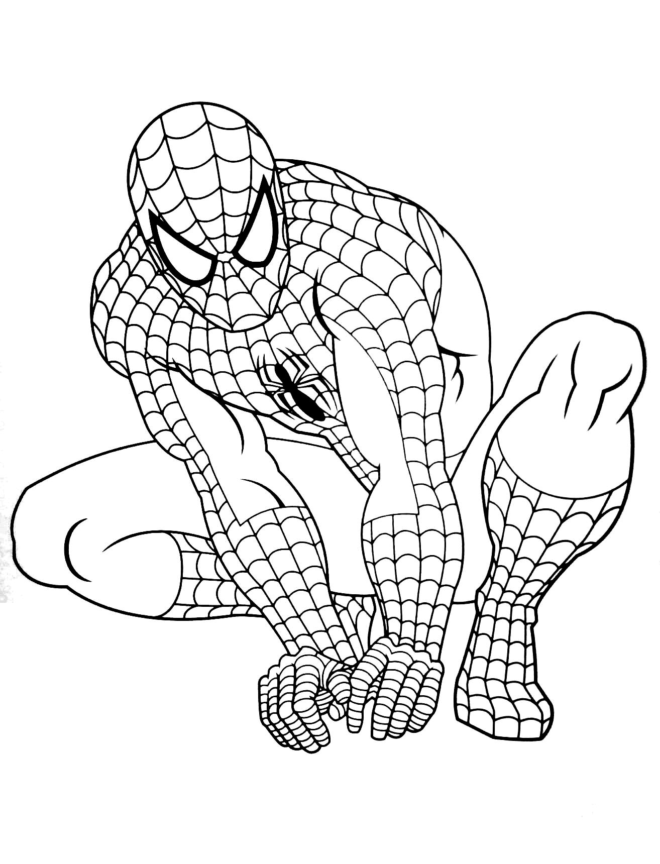 Tranh tô màu siêu anh hùng Spider Man