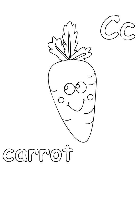 Tranh vẽ trắng đen hình củ cà rốt