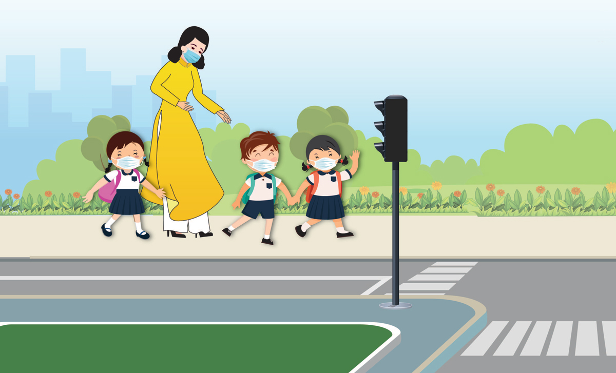 Nhấn vào ảnh để phóng to DẠY TRẺ KỸ NĂNG AN TOÀN KHI THAM GIA GIAO THÔNG | Trường mầm non Thanh Lương