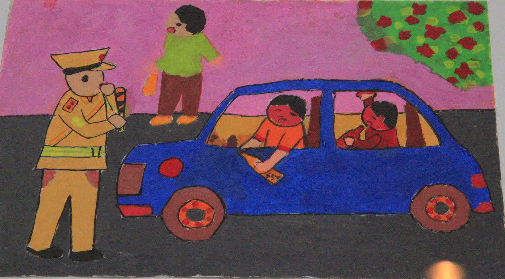 Tranh vẽ về an toàn giao thông cho học sinh