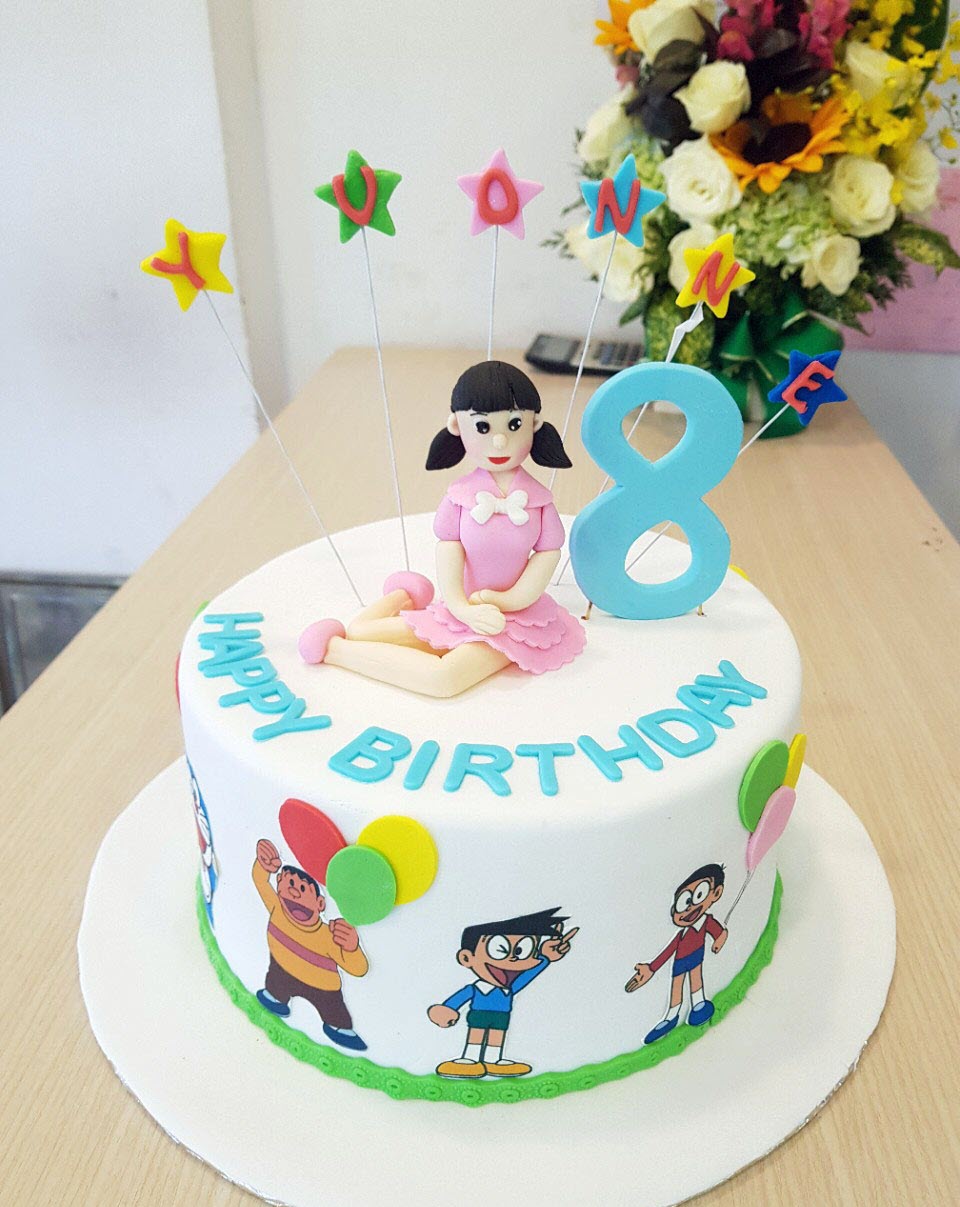 Hình ảnh bánh kem sinh nhật Doraemon