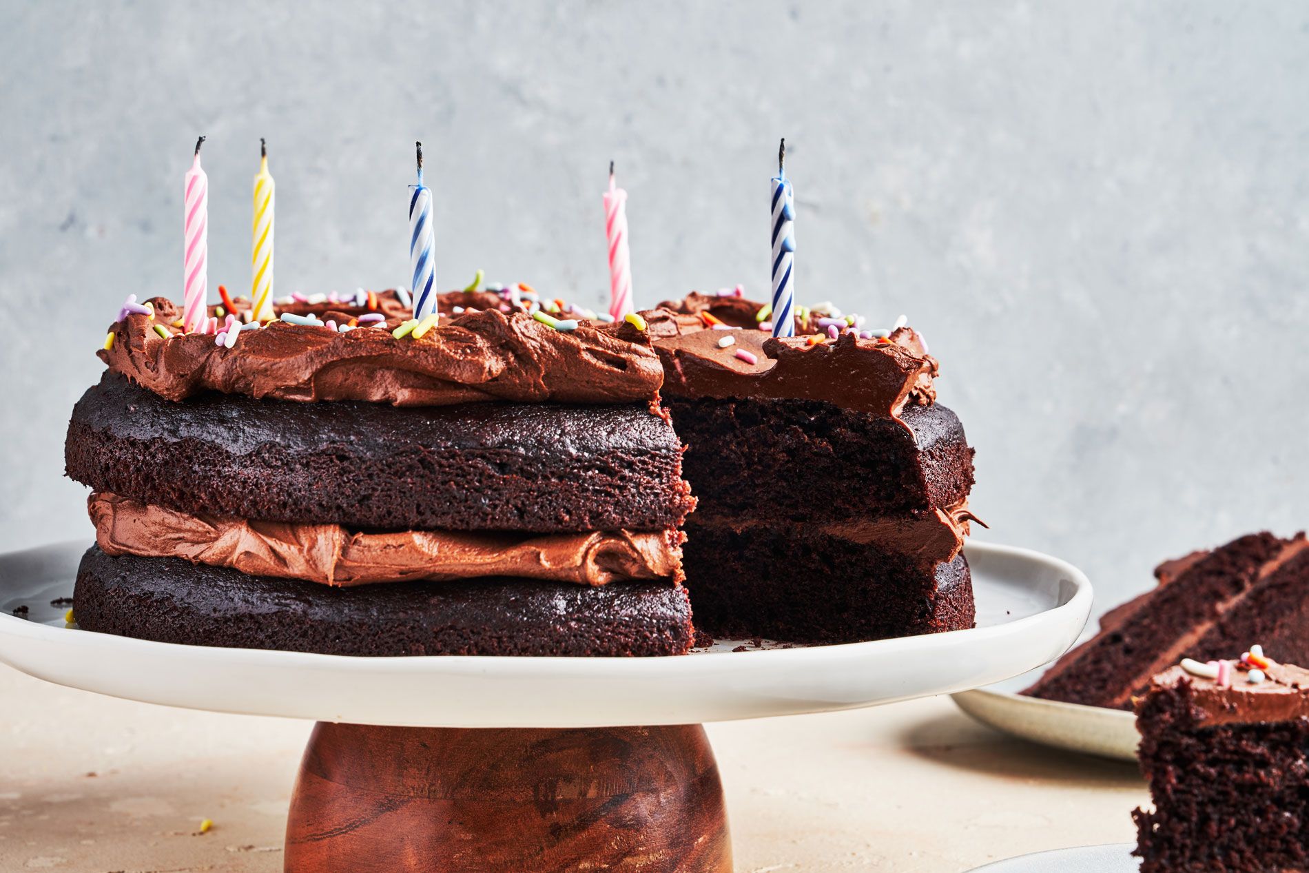 Hình ảnh bánh sinh nhật ca cao và socola